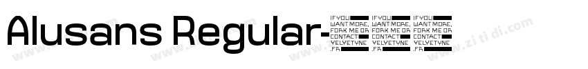Alusans Regular字体转换